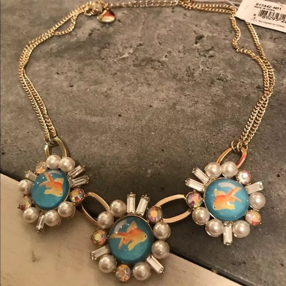 Betsey Johnson Jewelry - Betsey Johnson granny chic gold fish necklace